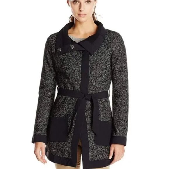 Merrell Talley Swacket Belted Sweater Jacket in Black, XS - Picture 1 of 16